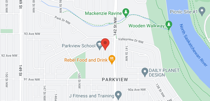 map of 9135 143 Street NW